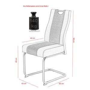 Chaise cantilever Carbonia Noir - Lot de 4