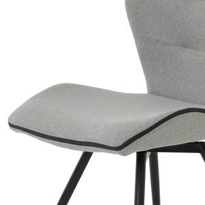 Chaise capitonnée Theres Gris lumineux - Lot de 4