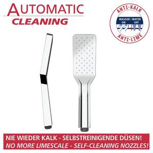 Douchekop Cleaning II kunststof - chroomkleurig/wit
