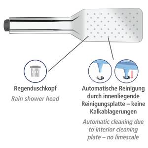 Duschkopf Cleaning II Kunststoff - Chrom / Weiß