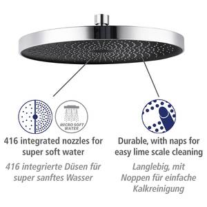 Duschkopf Softwater I Kunststoff - Chrom
