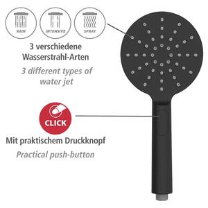 Duschkopf Design Line Kunststoff - Schwarz