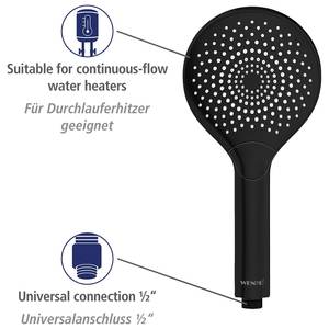 Pommeau de douche Watersaving IV Matière plastique - Noir