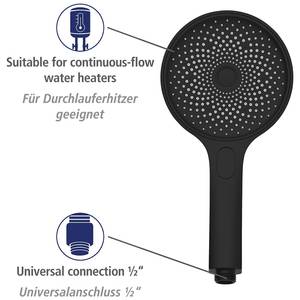 Duschkopf Softwater II Kunststoff - Schwarz