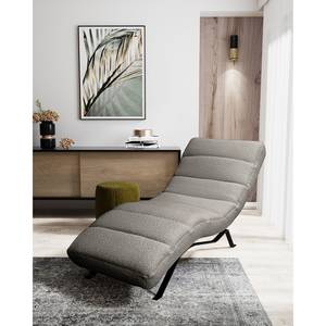 Chaise longue Kasson Tessuto Bouclé Abby: Grigio scuro - Nero