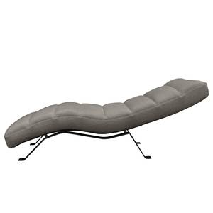 Chaise longue Kasson Tessuto Bouclé Abby: Grigio scuro - Nero