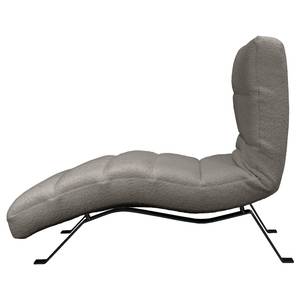 Chaise relax Kasson Tissu Bouclé Abby: Gris foncé - Noir