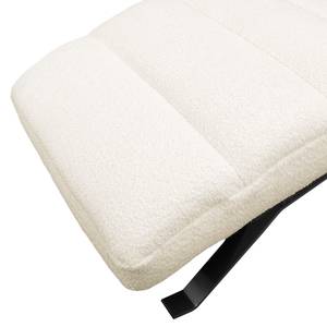 Chaise longue Kasson Tessuto Bouclé Abby: Bianco polare - Nero