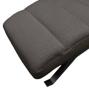 Chaise longue Kasson Tessuto Bouclé Abby: Antracite - Nero