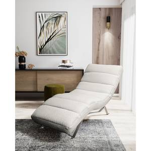 Chaise relax Kasson Tissu Bouclé Abby: Gris clair - Argenté