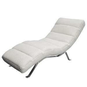 Chaise relax Kasson Tissu Bouclé Abby: Gris clair - Argenté