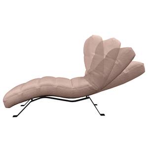 Chaise longue Kasson Tessuto Bouclé Abby: Mauve - Nero