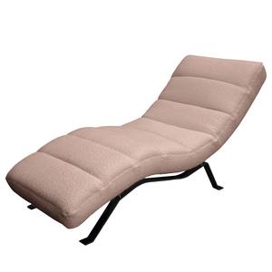 Chaise longue Kasson Tessuto Bouclé Abby: Mauve - Nero