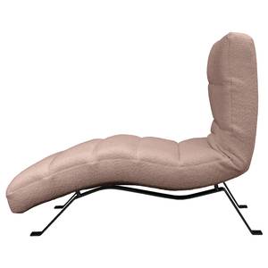 Chaise longue Kasson Tessuto Bouclé Abby: Mauve - Nero