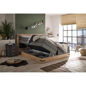 Lit boxspring Woodville Microfibre Zari: Gris