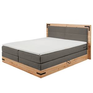 Letto boxspring Woodville Microfibra Zari: grigio