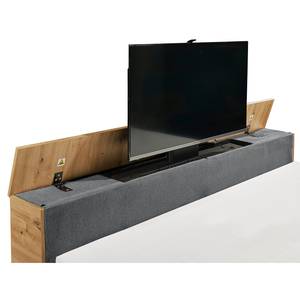 Lit boxspring Sydney II Bouclé tissu Raya: Anthracite