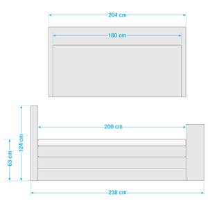 Letto boxspring Sydney II Bouclé tessuto Raya: antracite