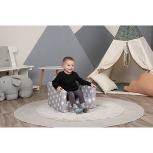 Canapé enfant White Stars Tissu - Gris / Blanc