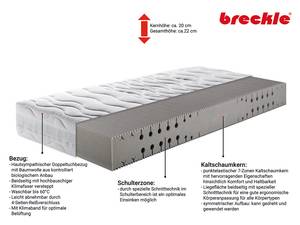 Kaltschaummatratze Pro Body S 592 Stiftung Warentest: Testurteil "GUT" (2,2), Ausgabe 10/2022, Modell Breckle Pro Body S 592, getestete Größe 90 x 200 cm, Härtegrad H3 - 90 x 200cm - H3