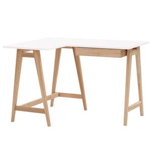 Hoekbureau Ophelia Wit - Breedte: 115 cm - Lade rechts