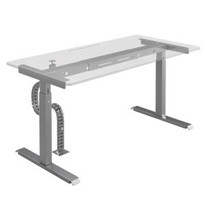 Schreibtisch Warnant (Manuell höhenverstellbar) - Silber - Breite: 140 cm