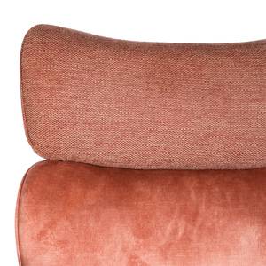 Sedia con braccioli Aveluy Velluto e tessuto / Metallo - Rosa salmone