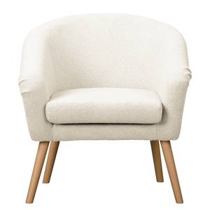 Fauteuil Ida I Bouclé Stof Nola: Wit