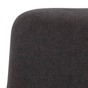 Chaises de bar Alaric (lot de 2) Tissu / Chêne massif / Métal - Gris / Chêne / Noir