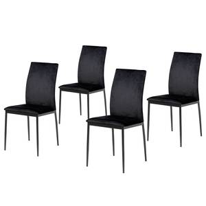 Gestoffeerde stoel Domenica III (4 stuk) Zwart