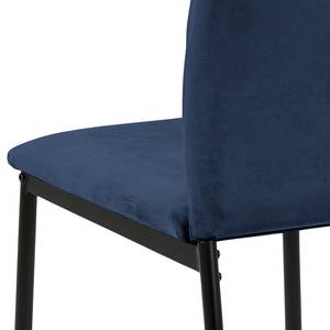 Gestoffeerde stoel Glendive (set van 4) Zeeblauw