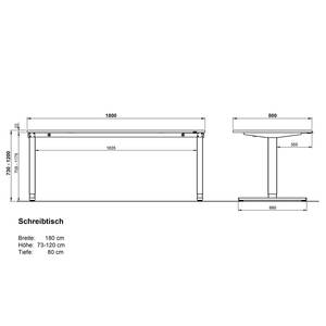 Büroset GW-Lissabon X (3-teilig) Eiche Navarra Dekor / Graphit - Breite: 180 cm