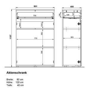 Büroset GW-Lissabon X (3-teilig) Eiche Navarra Dekor / Graphit - Breite: 160 cm