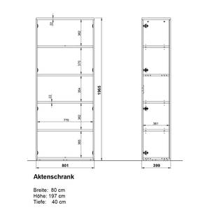 Büroset GW-Lissabon V (2-teilig) Eiche Navarra Dekor / Graphit