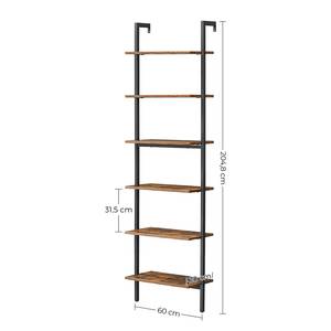 Ladderkast Crosshill III bruin/zwart