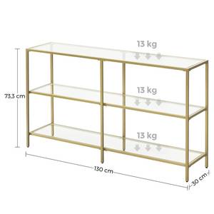 Scaffale Poygan II Vetro / Metallo - Oro