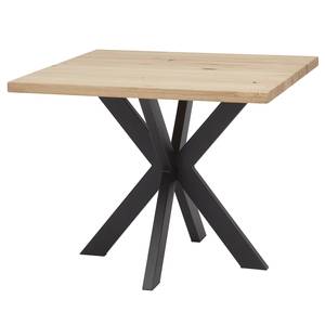 Table Teddy Chêne massif / Fer - Chêne / Noir mat