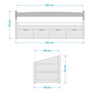 Sofabett Mini Micki mit 4er Schubkästen - Buche - 4