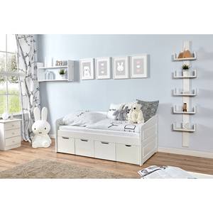 Sofabett Mini Micki mit 4er Schubkästen - Weiß - 4