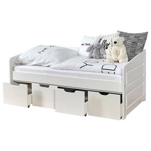 Sofabett Mini Micki mit 4er Schubkästen - Weiß - 4