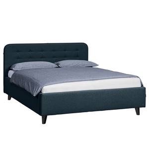 Polsterbett Nordic Bed Stoff TBO: 6 dark navy - 200 x 200cm - Mit Kopfteil - Ohne Matratze