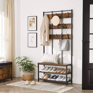 Compacte garderobe Morristown II bruin/zwart