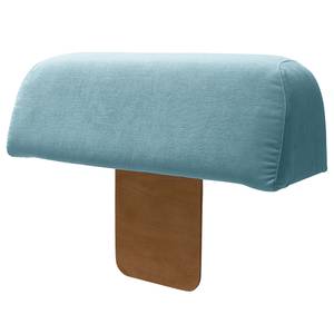 Hocker Miu Magic mit Rückenlehne L Webstoff Concha: Jeansblau