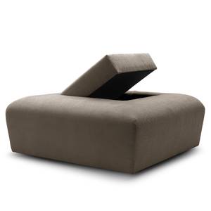 Hocker Miu Magic mit Rückenlehne L Webstoff Concha: Braun