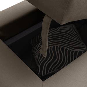 Hocker Miu Magic met rugleuning L Geweven stof Concha: Braun