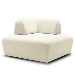 Hocker Miu Magic met hoek-rugleuning Geweven stof Concha: Wit