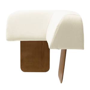 Hocker Miu Magic met hoek-rugleuning Geweven stof Concha: Wit