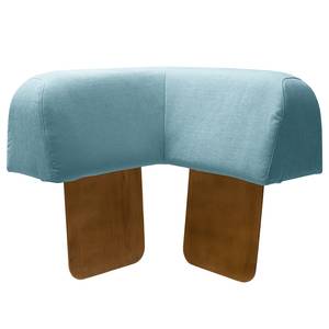 Hocker Miu Magic mit Eck-Rückenlehne Webstoff Concha: Jeansblau