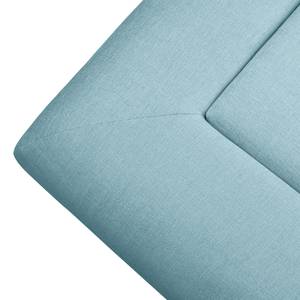 Hocker Miu Magic mit Eck-Rückenlehne Webstoff Concha: Jeansblau