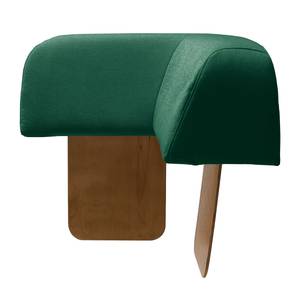 Hocker Miu Magic met hoek-rugleuning Geweven stof Concha: Smaragdgroen